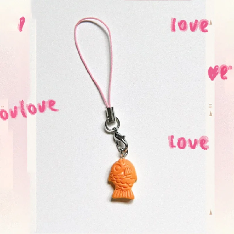 Tteokbokki Rice Cake - Taiyaki schattige viscake kleine telefoonbedel |