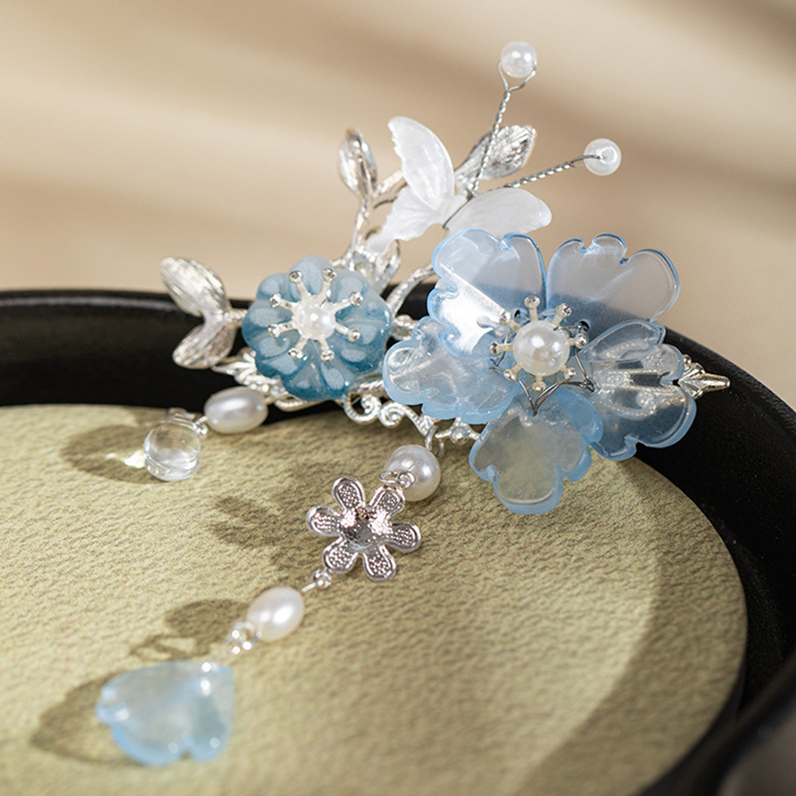 2 Stuks Romantische Blauwe Pio - Hanbok Hair Pin recensie en prijs