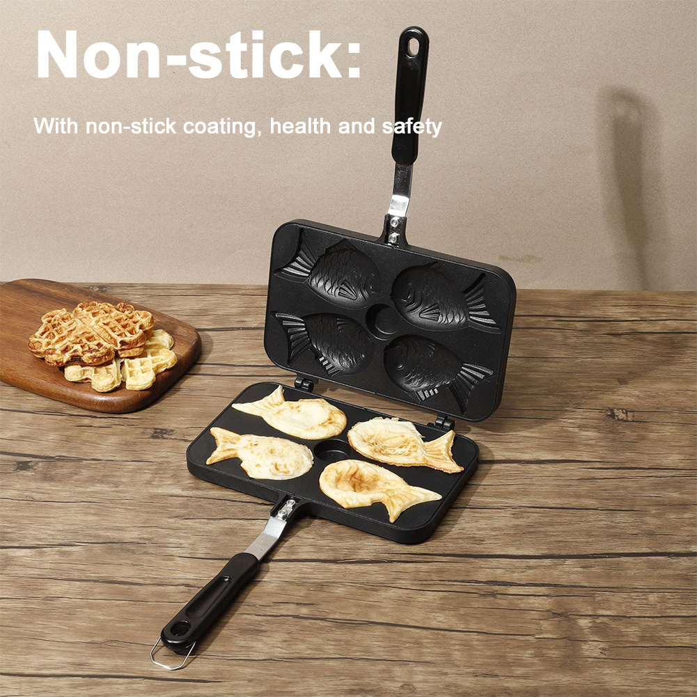 Vier Visvormige Taiyaki Desser - Tteokbokki Rice Cake recensie en prijs